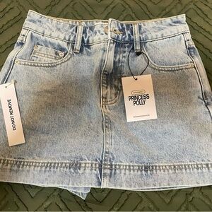 Princess Polly Sky Blue Mini Skirt